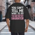 Dad For Father Daddy Papa Men From Daughter Dad Big And Tall Men's T-Shirt Back Print