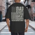 Dad Grandpa Veteran Great Grandpa Big And Tall Men's T-Shirt Back Print