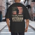 Im A Dad Grandpa And A Veteran Nothing Scares Me Veteran Big And Tall Men's T-Shirt Back Print