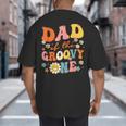 Dad Of The Groovy One 1st Birthday Pregnancy Announcement Big And Tall Men's T-Shirt Back Print