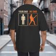Your Dad My Dad Guitar Guitarist Rock Father's Day Big And Tall Men's T-Shirt Back Print