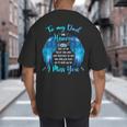To My Dad In Heaven I Miss You Big And Tall Men's T-Shirt Back Print