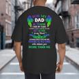 For My Dad In Heaven Touching Tribute For Passed Away Father Big And Tall Men's T-Shirt Back Print