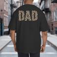 Dad Leopard Print Fathers Day Big And Tall Men's T-Shirt Back Print