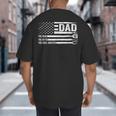 Dad The Man The Myth The Grill Master USA Flag Father's Day Big And Tall Men's T-Shirt Back Print