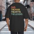Dad The Man The Myth The Legend Men Dad Father's Day Big And Tall Men's T-Shirt Back Print