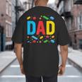Dad Master Builder Building Bricks Blocks Family Fathers Day Big And Tall Men's T-Shirt Back Print Dad Master Builder Building Bricks Blocks Family Fathers Day Big And Tall Men's T-Shirt Back Print