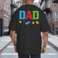 Dad Master Builder Building Bricks Blocks Family Set Parents Small Big And Tall Men's T-Shirt Back Print Dad Master Builder Building Bricks Blocks Family Set Parents Small Big And Tall Men's T-Shirt Back Print