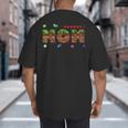 Dad And Mom Of The Birthday Boy Pixel Game Matching Family Big And Tall Men's T-Shirt Back Print