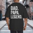 Dad Papa Legend Vintage Distressed Bold Papa Graphic Big And Tall Men's T-Shirt Back Print