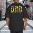 Dad Parent Brick Master Builder Building Blocks Set FamilyBig And Tall Men's T-Shirt Back Print Dad Parent Brick Master Builder Building Blocks Set FamilyBig And Tall Men's T-Shirt Back Print