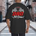 Dad Pit Crew Birthday Party Race Car Lover Racing Family Big And Tall Men's T-Shirt Back Print