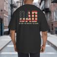 Dad Protector Hero Legend USA Flag Dad Father's Day Big And Tall Men's T-Shirt Back Print