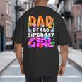 Dad Under Sea Birthday Party Girls Ocean Sea Animals Themed Big And Tall Men's T-Shirt Back Print