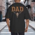 Dad Skull Fathers Day Shirt Western Rodeo Family Matching Big And Tall Men's T-Shirt Back Print