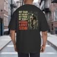 My Dad Is A Soldier Hero Proud Army Son US Military Big And Tall Men's T-Shirt Back Print
