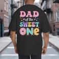 Dad Of The Sweet One 1st Birthday Donut Bday Party Big And Tall Men's T-Shirt Back Print