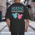 Dad Of Twins Family Daddy Fathers Day Future Parents Big And Tall Men's T-Shirt Back Print