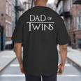 Dad Of Twins Quote Twin Daddy Fathers Day Big And Tall Men's T-Shirt Back Print Dad Of Twins Quote Twin Daddy Fathers Day Big And Tall Men's T-Shirt Back Print