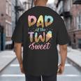 Dad Of The Two Sweet Birthday Girl Ice Cream Lovers 2nd Big And Tall Men's T-Shirt Back Print