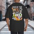 Dad Of The Wild Two Zoo 2nd Birthday Safari Jungle Animal Big And Tall Men's T-Shirt Back Print Dad Of The Wild Two Zoo 2nd Birthday Safari Jungle Animal Big And Tall Men's T-Shirt Back Print