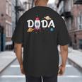 Dada Of The Birthday Boy Space Astronaut 1st Birthday Family Big And Tall Men's T-Shirt Back Print