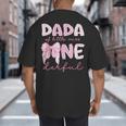 Dada Of Little Miss Onederful First Birthday Girl Bow Big And Tall Men's T-Shirt Back Print