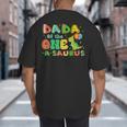 Dada Of The One-A-Saurus 1st Birthday Boy Dinosaur Family Big And Tall Men's T-Shirt Back Print