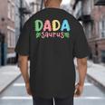 Dada Saurus Kids Dinosaur Birthday Party Family Matching Big And Tall Men's T-Shirt Back Print