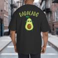 Dadacado Cute Daddy Avocado Pregnant Dad Father Day Big And Tall Men's T-Shirt Back Print