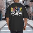 Daddy 1st Birthday Cowboy Western Daddy Birthday Boy Big And Tall Men's T-Shirt Back Print Daddy 1st Birthday Cowboy Western Daddy Birthday Boy Big And Tall Men's T-Shirt Back Print
