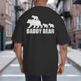 Daddy Bear 3 Cubs Shirt Daddy Bear 3 Kids Tshirt Dad 3 Kids Big And Tall Men's T-Shirt Back Print