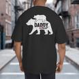 Daddy Bear Fathers Day Cute Baby Cub Papa Dad-a Pops Small Big And Tall Men's T-Shirt Back Print