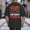 Daddy Of The Berry First Birthday Of Girl Strawberry Big And Tall Men's T-Shirt Back Print