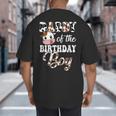 Daddy Of The Birthday Boy Cow Farm 1St Birthday Boy Big And Tall Men's T-Shirt Back Print