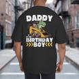 Daddy Of The Birthday Boy Dinosaur Construction Worker Truck Big And Tall Men's T-Shirt Back Print