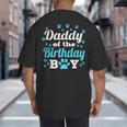 Daddy Of The Birthday Boy Dog Paw Bday Party Celebration Small Big And Tall Men's T-Shirt Back Print