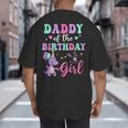 Daddy Of The Birthday For Girl Dinosaur T-Rex Party Family Big And Tall Men's T-Shirt Back Print