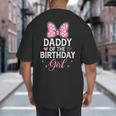 Daddy Of The Birthday Girl Pink Bow Birthday Family Matching Big And Tall Men's T-Shirt Back Print