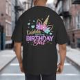 Daddy Of The Birthday Princess Girl Dad Unicorn Bday Party Big And Tall Men's T-Shirt Back Print