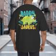 Daddy Dad Saurus Rex Dinosaur Dino For Father Big And Tall Men's T-Shirt Back Print