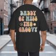 Daddy Dad Two Groovy Second Birthday Retro 2nd Bday Party Big And Tall Men's T-Shirt Back Print Daddy Dad Two Groovy Second Birthday Retro 2nd Bday Party Big And Tall Men's T-Shirt Back Print
