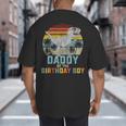 Daddy Dinosaur Of The Birthday Boy Dad Matching Family Big And Tall Men's T-Shirt Back Print