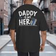 Daddy Is My Hero Kids Police Thin Blue Line Law Enforcement Small Big And Tall Men's T-Shirt Back Print