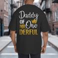 Daddy Of Mr Onederful 1st Birthday Father's Day First Daddy Big And Tall Men's T-Shirt Back Print