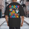 Daddy Of The Shark Birthday Dad Matching Family Big And Tall Men's T-Shirt Back Print