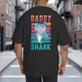 Daddy Shark Retro Vintage Dad Big And Tall Men's T-Shirt Back Print