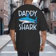 Daddy SharkShirt Fathers Day Family Matching Dad Big And Tall Men's T-Shirt Back Print