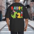 Daddy Of The Two Rex 2Nd Birthday Boy Dinosaur T-Rex Big And Tall Men's T-Shirt Back Print