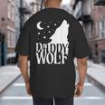 Daddy Wolf Matching Family Tribe Wolves Moon Big And Tall Men's T-Shirt Back Print